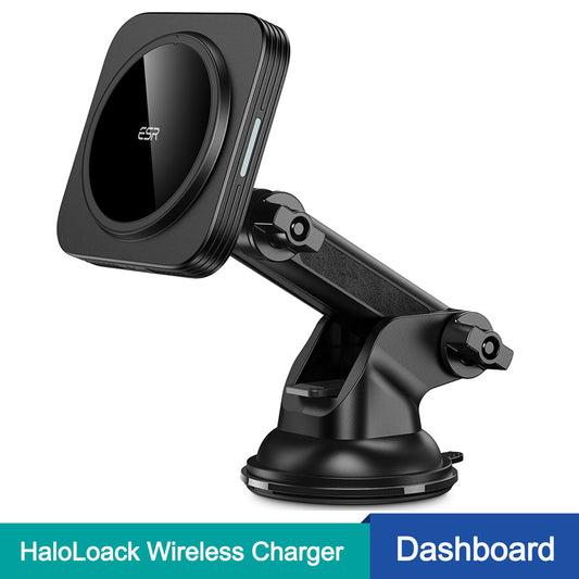 Magnetisk Bilhållare med Trådlös Laddning – Passar iPhone & Android